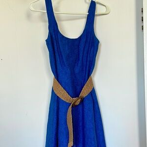 Nine West blue party dress with belt